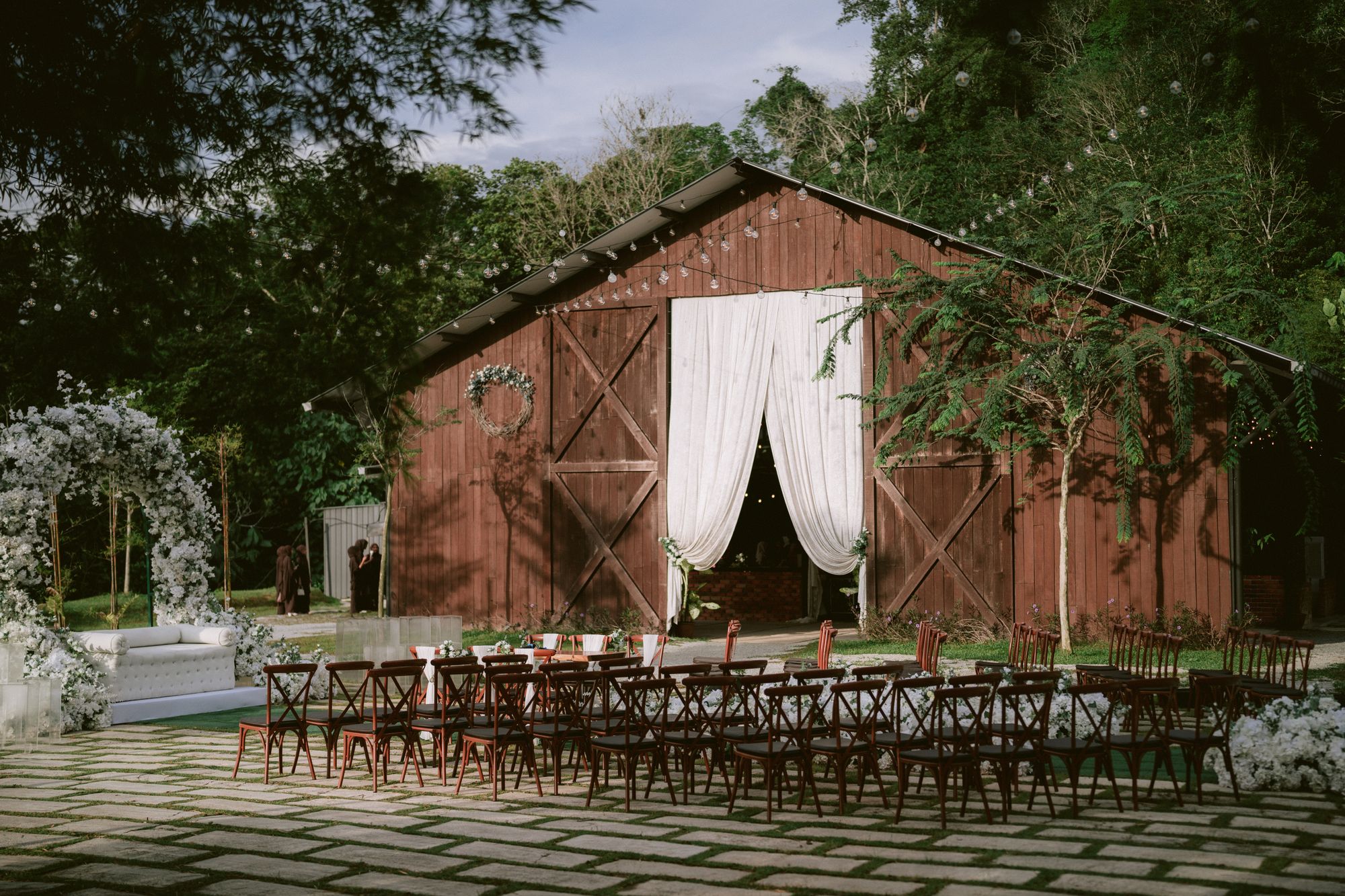 Generic placeholder photograph of an elegant rustic wedding setting
